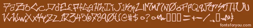 Ill.SkillzWildstyle Font – Pink Fonts on Brown Background