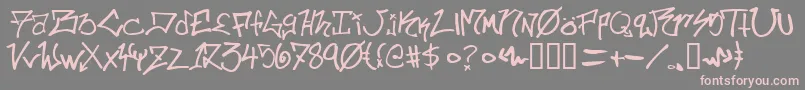 Ill.SkillzWildstyle Font – Pink Fonts on Gray Background