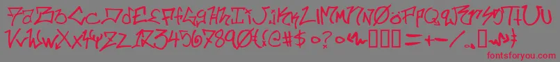 Ill.SkillzWildstyle-Schriftart – Rote Schriften auf grauem Hintergrund