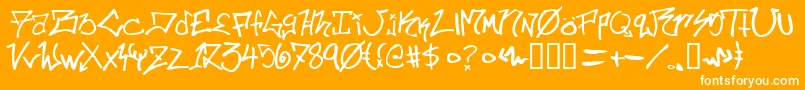 Ill.SkillzWildstyle Font – White Fonts on Orange Background