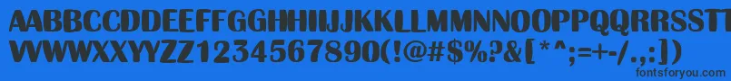 フォントAAlbionictitulinflBold – 黒い文字の青い背景