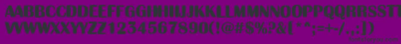 AAlbionictitulinflBold-fontti – mustat fontit violetilla taustalla