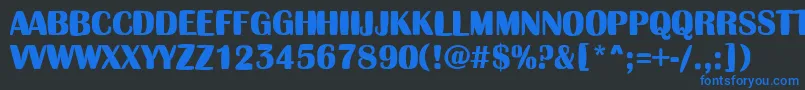 AAlbionictitulinflBold Font – Blue Fonts on Black Background