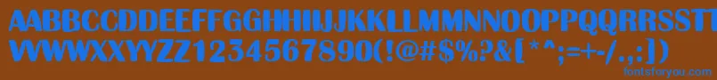 AAlbionictitulinflBold Font – Blue Fonts on Brown Background