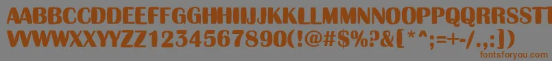 AAlbionictitulinflBold Font – Brown Fonts on Gray Background