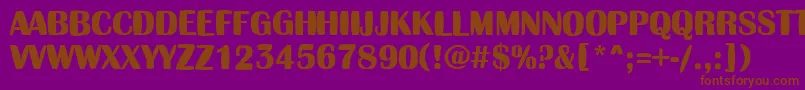 AAlbionictitulinflBold Font – Brown Fonts on Purple Background