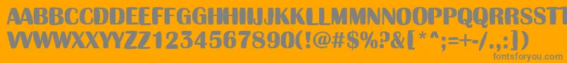 AAlbionictitulinflBold Font – Gray Fonts on Orange Background