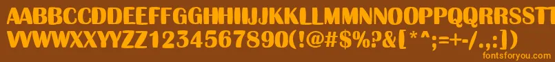 AAlbionictitulinflBold Font – Orange Fonts on Brown Background