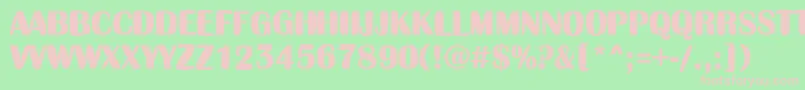 AAlbionictitulinflBold Font – Pink Fonts on Green Background