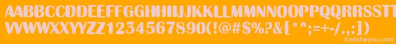 AAlbionictitulinflBold Font – Pink Fonts on Orange Background