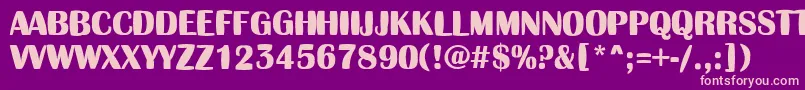 AAlbionictitulinflBold Font – Pink Fonts on Purple Background