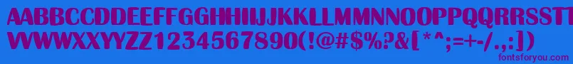 AAlbionictitulinflBold Font – Purple Fonts on Blue Background