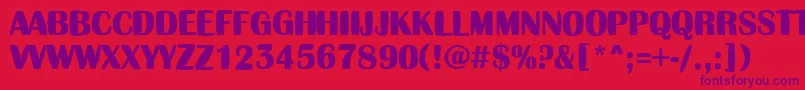 AAlbionictitulinflBold Font – Purple Fonts on Red Background