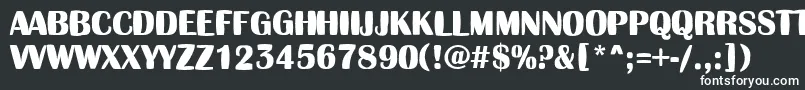 Шрифт AAlbionictitulinflBold – белые шрифты на чёрном фоне