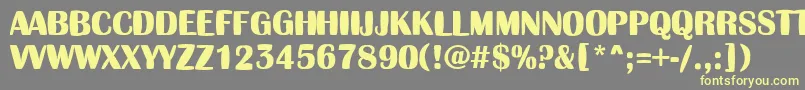 AAlbionictitulinflBold Font – Yellow Fonts on Gray Background