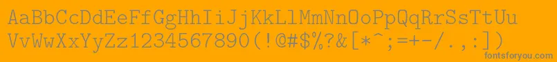 Lmmonolt10Regular Font – Gray Fonts on Orange Background