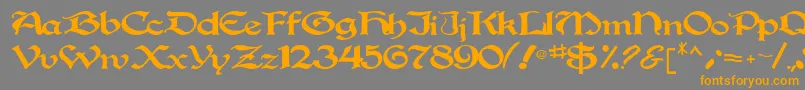 More about Gregorian Font Gregorian Font – Orange Fonts on Gray Background