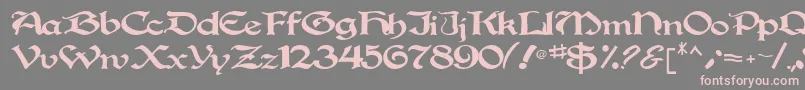 More about Gregorian Font Gregorian Font – Pink Fonts on Gray Background