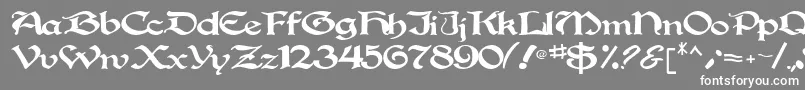 More about Gregorian Font Gregorian Font – White Fonts on Gray Background