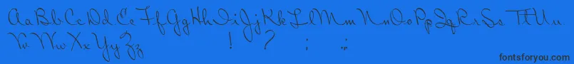 Подробнее о шрифте RibbonInTheSky Шрифт RibbonInTheSky – чёрные шрифты на синем фоне