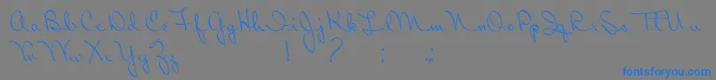 Подробнее о шрифте RibbonInTheSky Шрифт RibbonInTheSky – синие шрифты на сером фоне