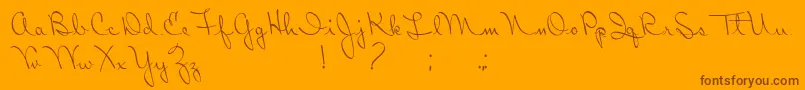 RibbonInTheSky Font – Brown Fonts on Orange Background
