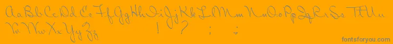 RibbonInTheSky-Schriftart – Graue Schriften auf orangefarbenem Hintergrund
