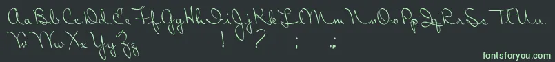 RibbonInTheSky-Schriftart – Grüne Schriften auf schwarzem Hintergrund