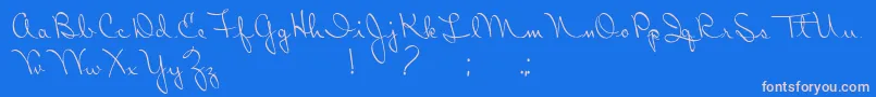 Police RibbonInTheSky – polices roses sur fond bleu