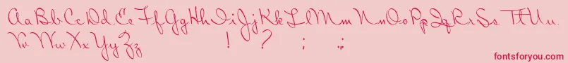 RibbonInTheSky Font – Red Fonts on Pink Background
