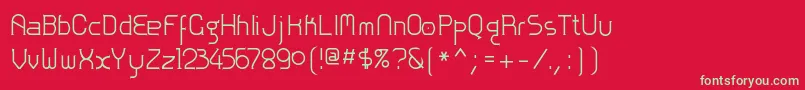 Zoloft-fontti – vihreät fontit punaisella taustalla