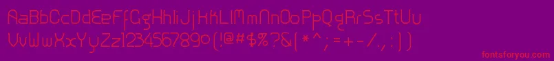 フォントZoloft – 紫の背景に赤い文字