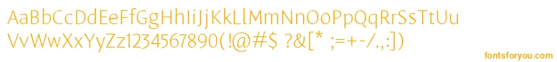 LeksasansproExtralight Font – Orange Fonts on White Background