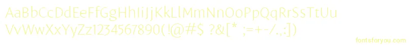 LeksasansproExtralight Font – Yellow Fonts on White Background