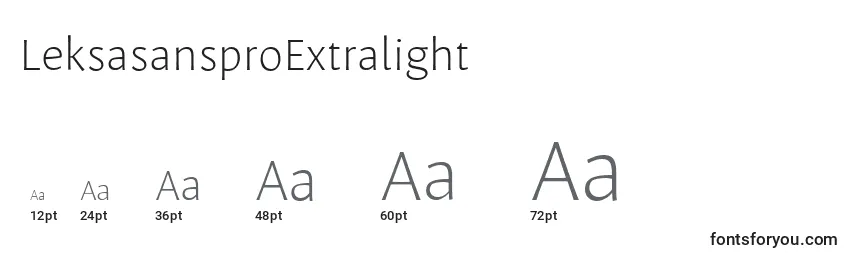 LeksasansproExtralight Font Sizes