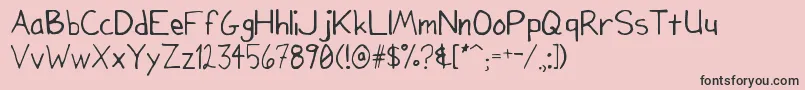 Lynch2 Font – Black Fonts on Pink Background