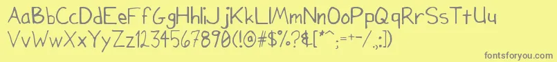フォントLynch2 – 黄色の背景に灰色の文字