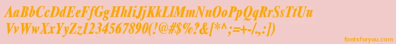 Ft69BoldItalic Font – Orange Fonts on Pink Background