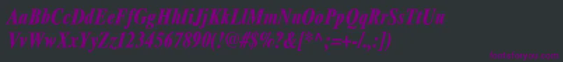 Ft69BoldItalic Font – Purple Fonts on Black Background