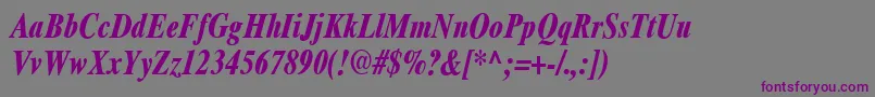 Ft69BoldItalic Font – Purple Fonts on Gray Background