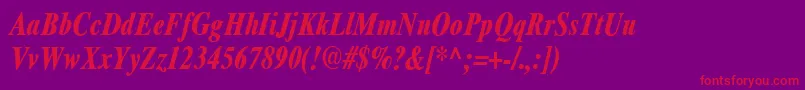Ft69BoldItalic Font – Red Fonts on Purple Background