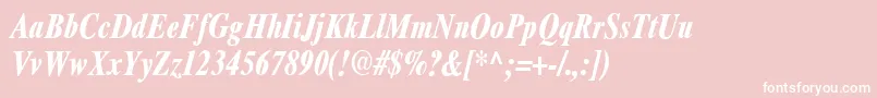 Ft69BoldItalic Font – White Fonts on Pink Background