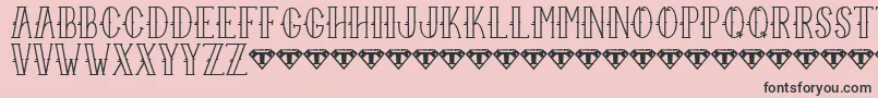 SailorLarryRegular Font – Black Fonts on Pink Background