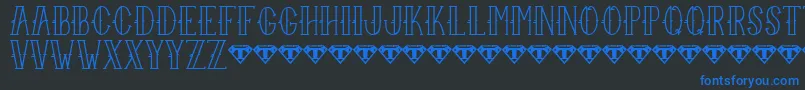Шрифт SailorLarryRegular – синие шрифты на чёрном фоне