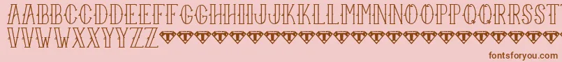 SailorLarryRegular Font – Brown Fonts on Pink Background