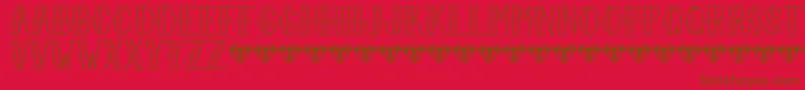 SailorLarryRegular-fontti – ruskeat fontit punaisella taustalla