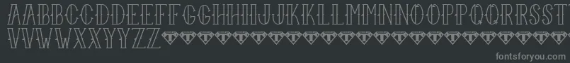 SailorLarryRegular-fontti – harmaat kirjasimet mustalla taustalla