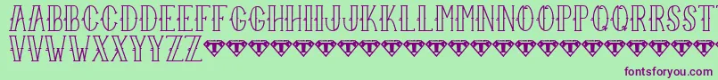 Шрифт SailorLarryRegular – фиолетовые шрифты на зелёном фоне