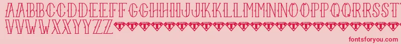 SailorLarryRegular Font – Red Fonts on Pink Background
