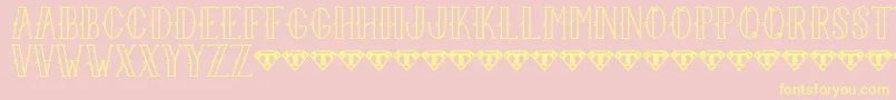 SailorLarryRegular Font – Yellow Fonts on Pink Background